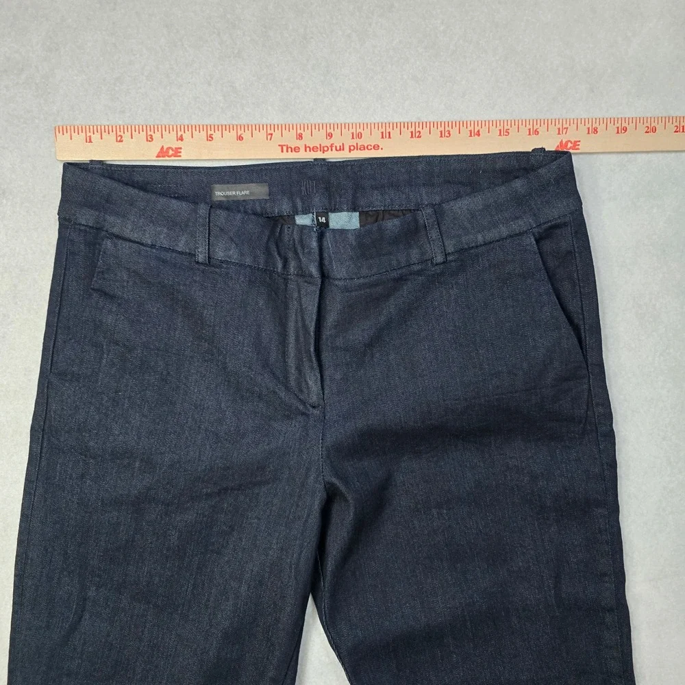Kut from the Kloth Trouser Flare Dark Wash Indigo Jeans KP0078MA1SF Size 14